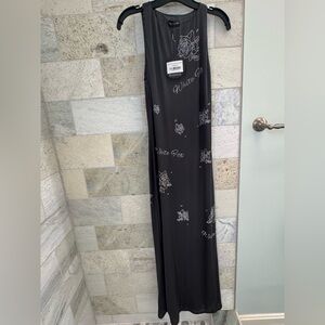White Fox Boutique Charcoal Mesh Maxi Dress